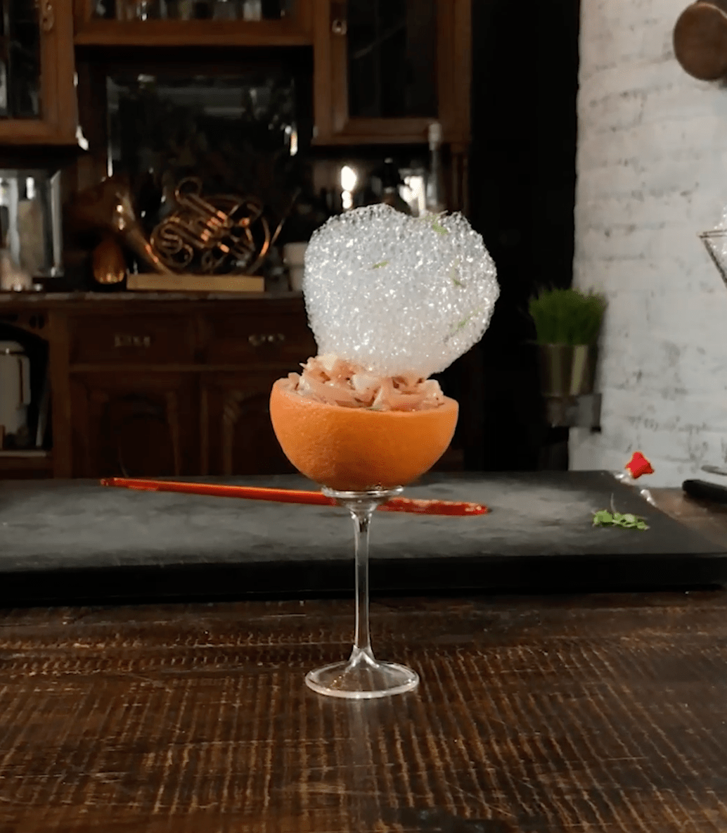 Orange Ceviche / Coriander Cloud - Plat Institute