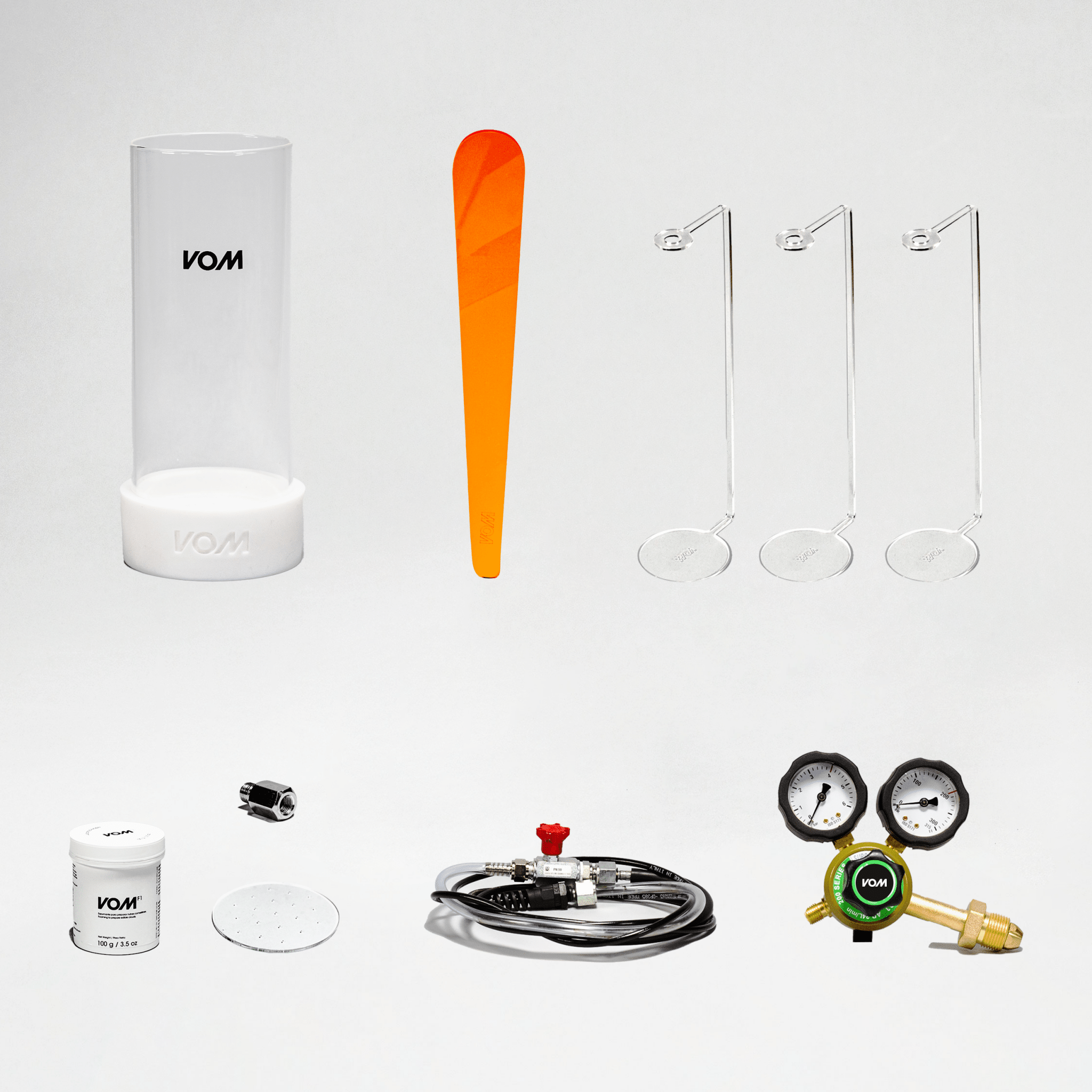 VOM Pro Kit complete setup — advanced helium valve, tubes and cloud formula